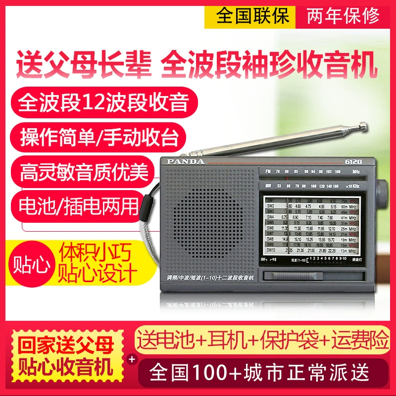 PANDA/PANDA 6120 Полнодиапазонное радио Новое портативное карманное мини-маленькое радио для пожилых людей