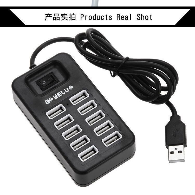 Supply 2.0USB splitter 10 laptop high-speed expansion converter with hub wholesale