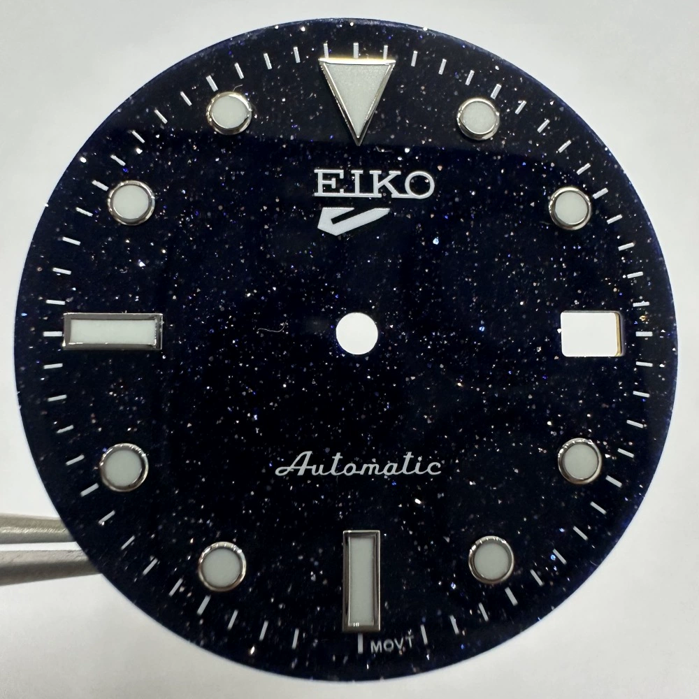 28.5MM Часы Аксессуары Подходит для NH35 NH36 Механический механизм S шприк циферблат с светящийся настоящий камень буквально