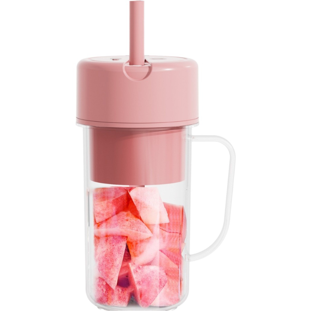 Nueva taza de jugo de paja exprimidor doméstico USB recargable portátil exprimidor portátil al aire libre taza de seis páginas cuchillo