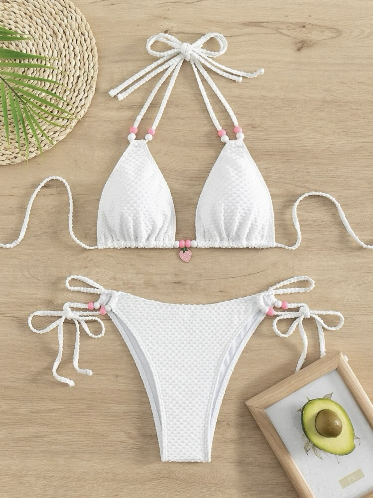 189g Weight Sexy Feel Of Sensation Mid Waist Panties Waist Bikini Panties Style Bralette Bra Category Polyester Fabric Type 2 Pieces Set Quantity Swimming Pool, Beach Occasion Solid Color Pattern Women's Gender Women's Solid Color 2 Pieces Set Bikinis Swimwear 8