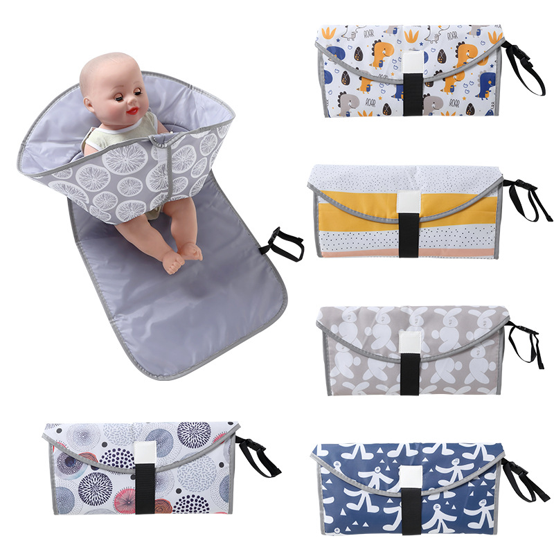 Baby Portable Diaphragi Pad Waterproof Baby Washable Diaphragi Table Summer Two-sided Available Newborn Out Pad