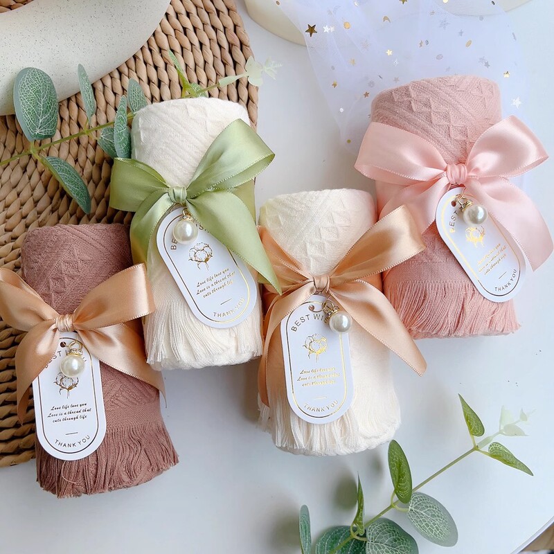 Pure Cotton Tassel Towel Wedding Bridesmaid Souvenir Creative Return Gift Small Gift Practical Wedding 100-Day Full Moon Gift Pure Cotton Tassel Towel Wedding Bridesmaid Souvenir Creative Return Gift Small Gift Practical Wedding 100-Day Full Moon Gift