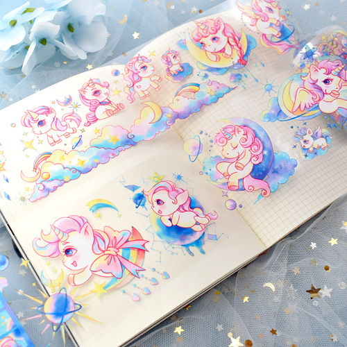 Wholesale hand account collage pet glossy crystal ink lucky rabbit animal material special oil hand account tape