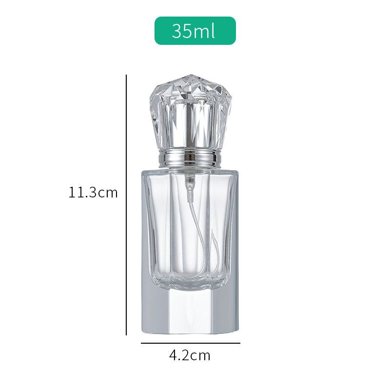 50ml botella de perfume portátil botella de perfume de especificación múltiple botella cosmética botella de perfume avanzada botella vacía de vidrio
