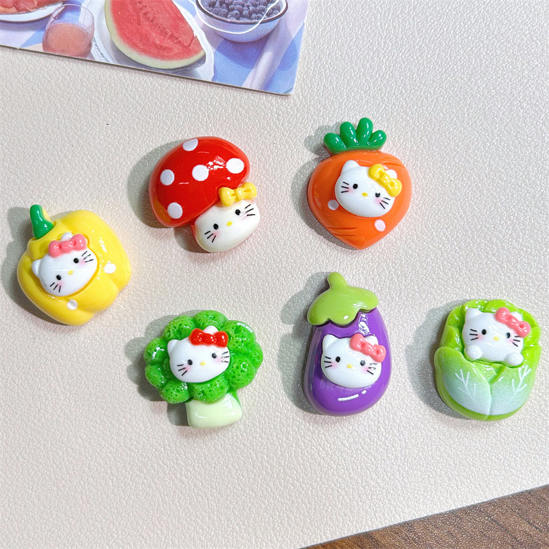 Cute Vegetable Cat Resin Small Accessories DIY Hair Accessories Mobile Phone Case Shoe Buckle Key Chain Refrigerator Magnet Water Cup Jewelry Cute Vegetable Cat Resin Small Accessories DIY Hair Accessories Mobile Phone Case Shoe Buckle Key Chain Refrigerator Magnet Water Cup Jewelry