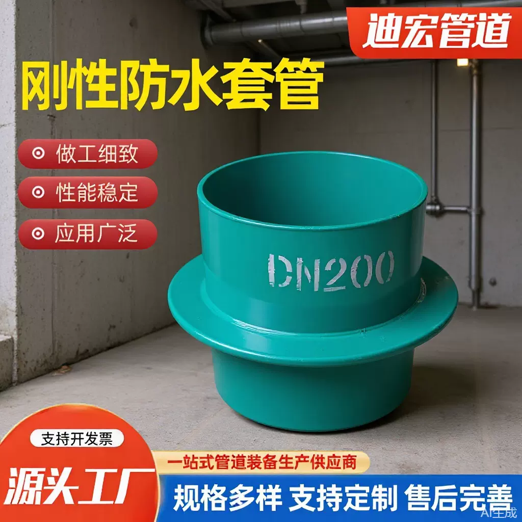 刚性防水套管 碳钢不锈钢柔性预埋止水环套管A型B型密闭套管