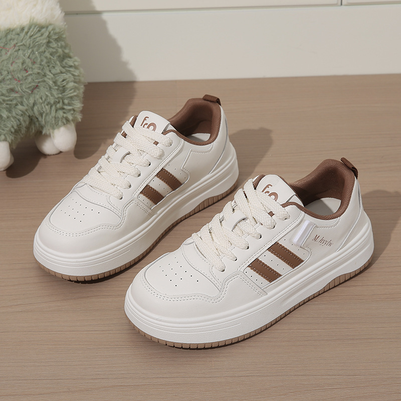 Nanqiao D202 zapatos blancos para mujeres 2025 primavera nueva variedad de zapatos de skate de nicho de moda antideslizante soleas casuales