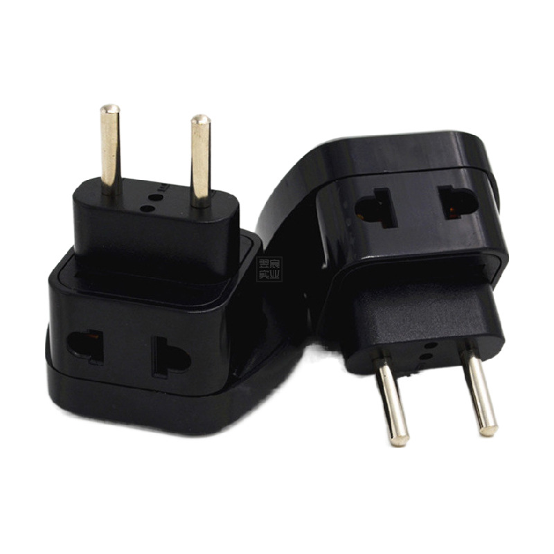一转二欧标电源转换插头插座中东南美洲 欧盟各国 苏俄嵌入式插头