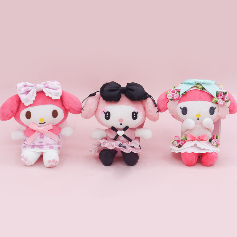 Japanese-Style New 50Th Anniversary Dress-Up Floral Lolita Series My Melody Plush Toy Bag Accessory