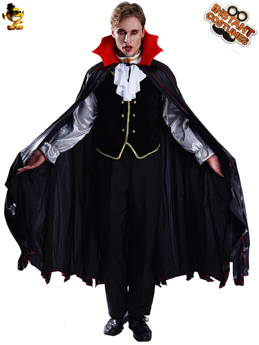 Vampiro de los hombres adultos ropa fiesta Halloween Cosplay traje la etapa
