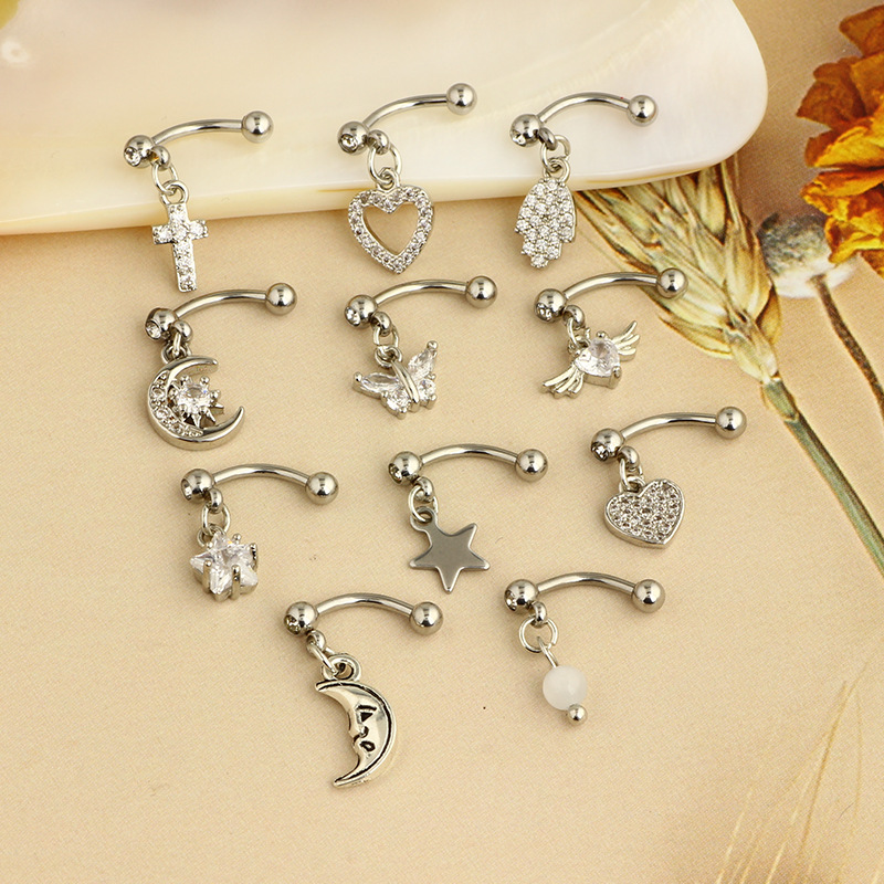 Labret piercing jewelry detail image