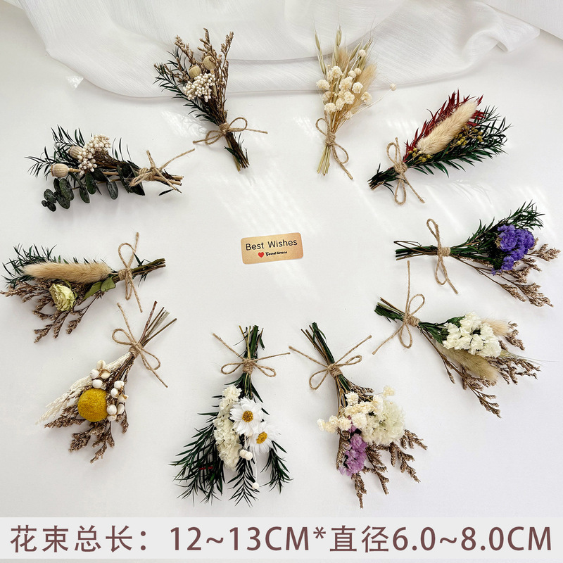 Wholesale rose poppy bouquet, golden ball, forget-me-not, mini mixed dried flowers, home decoration flowers, natural style real flowers Wholesale rose poppy bouquet, golden ball, forget-me-not, mini mixed dried flowers, home decoration flowers, natural style real flowers