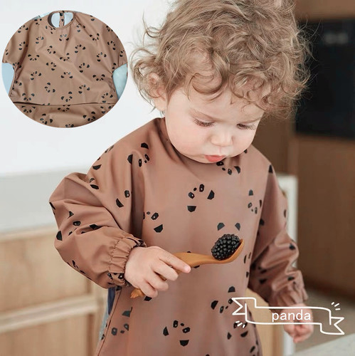 Foreign trade children's waterproof reverse dressing bib baby eating bib super soft waterproof baby rice pocket anti-dirty feeding rice pocket