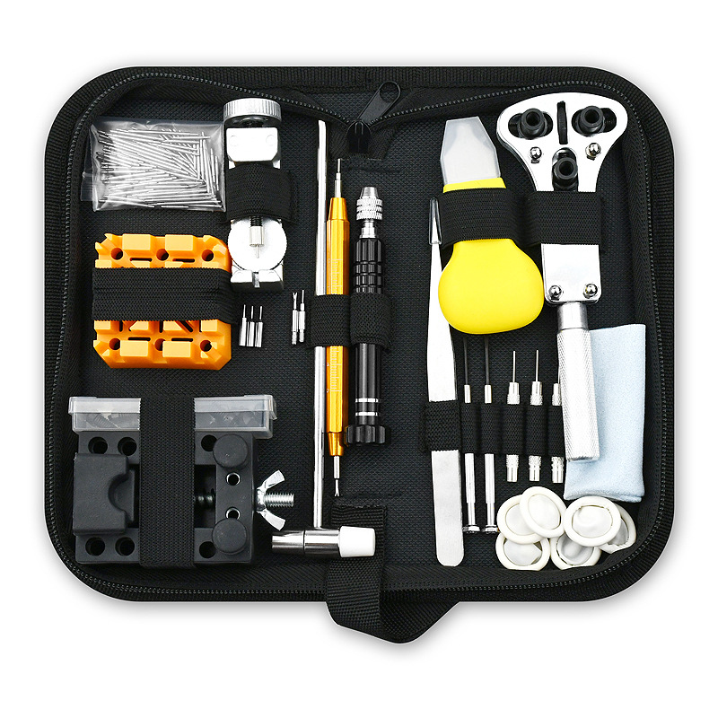 手表维修 工具包 工具套装 修表156件套 拆卸换电池组合 修表工具
