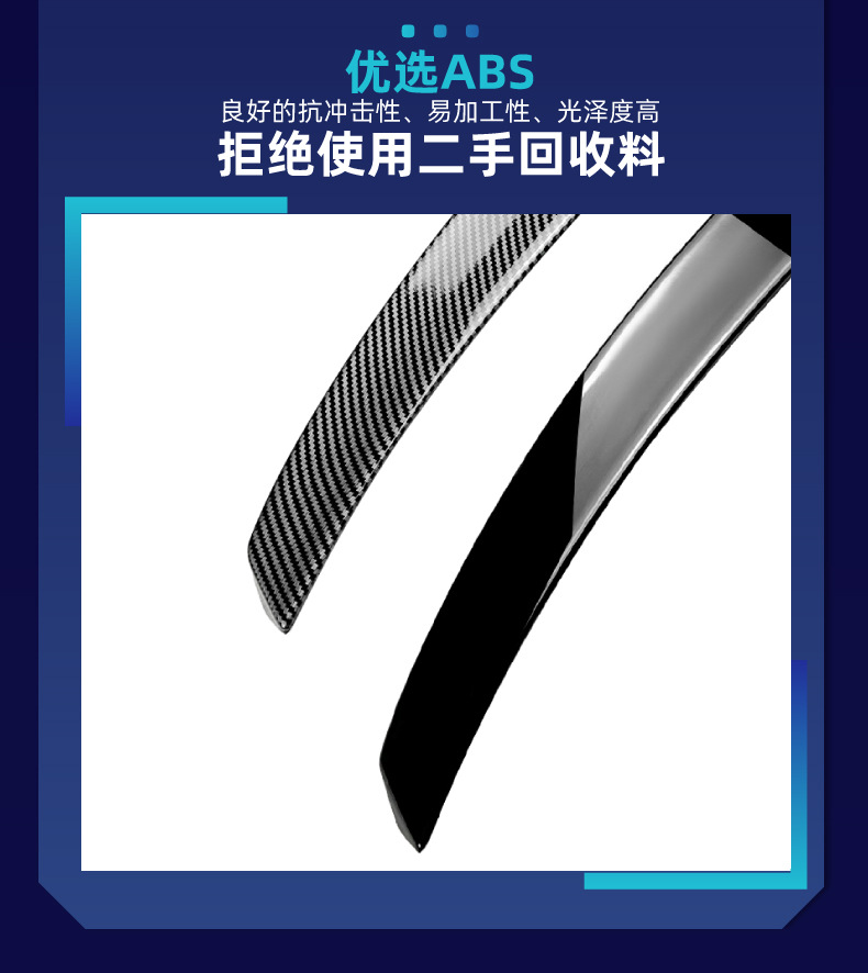 Suitable for Bmw 5 Series I5 G60 2024+ M5 Small Rear Wing Top Wing Fixed Wind Wing Rear Wing Cross-Border Modification Parts