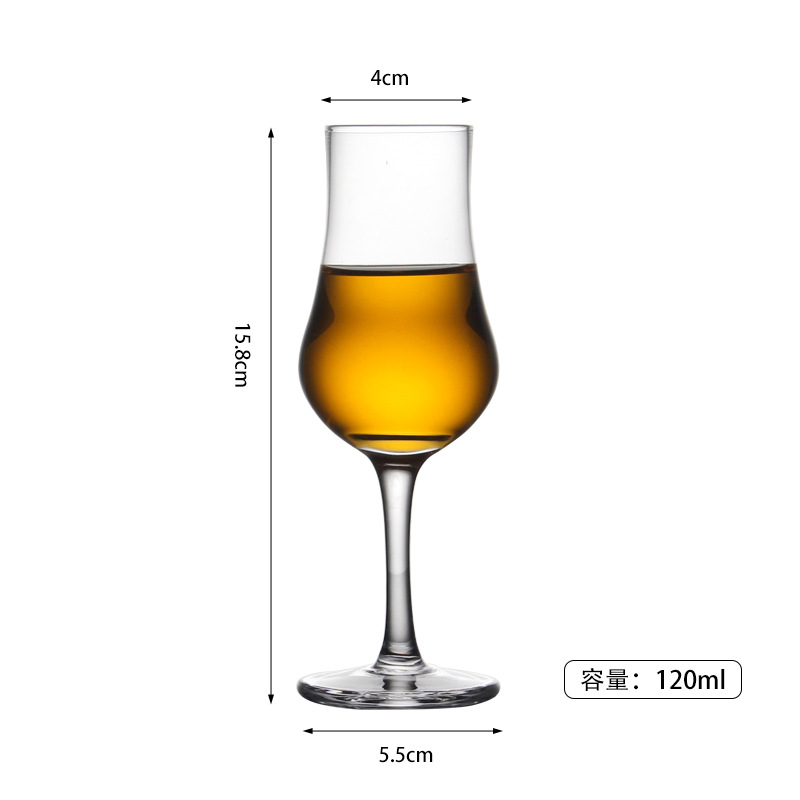 Taza de degustación de whisky, taza de licores, taza de prueba de vino, taza de vidrio de cristal, taza de olor de bebida pura ISO
