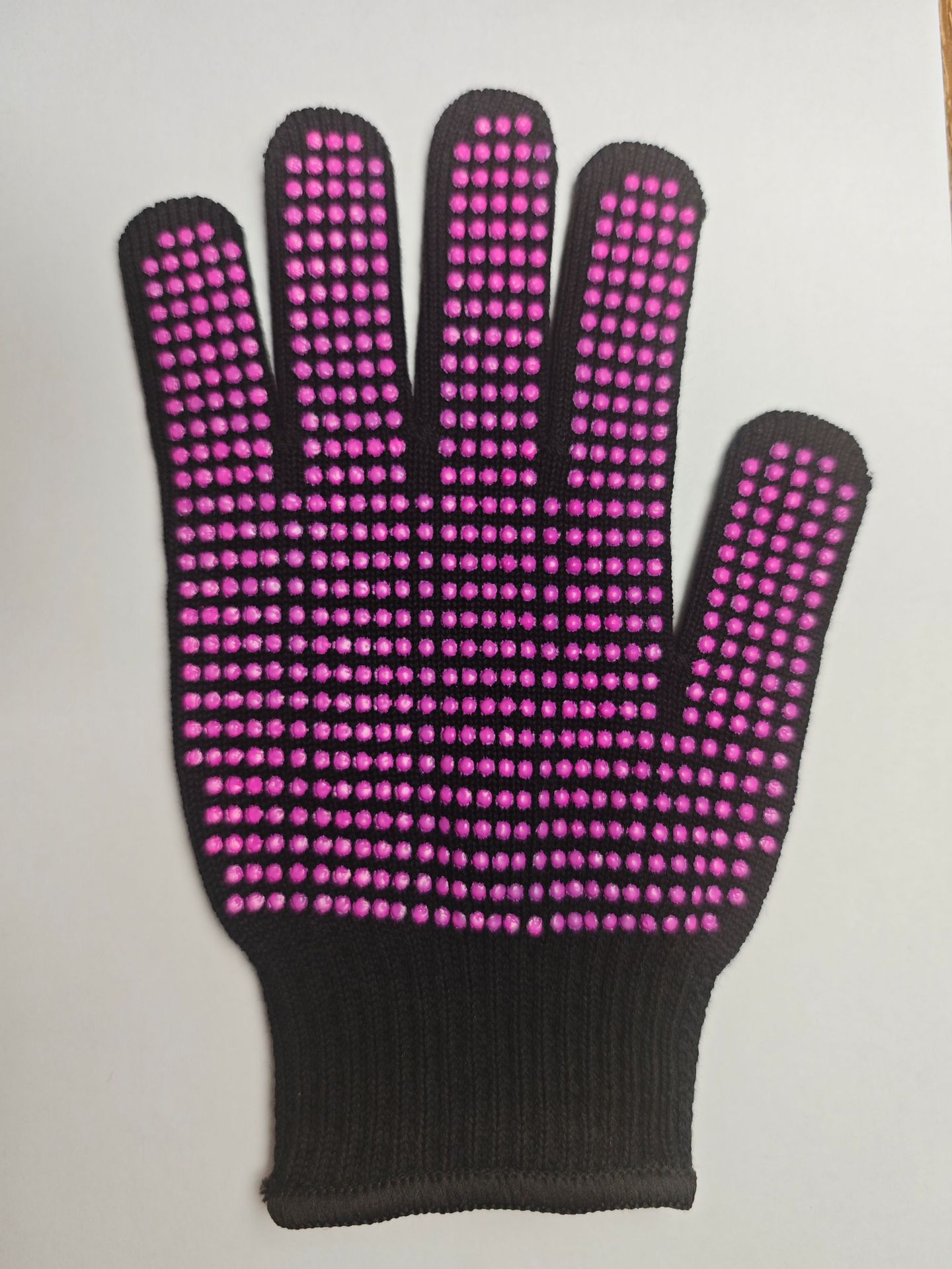 Alisador de pelo rizado con cuentas de puntos de PVC de doble cara transfronterizo, guantes aislantes antideslizantes para barbacoa resistentes a altas temperaturas, guantes antiescaldaduras