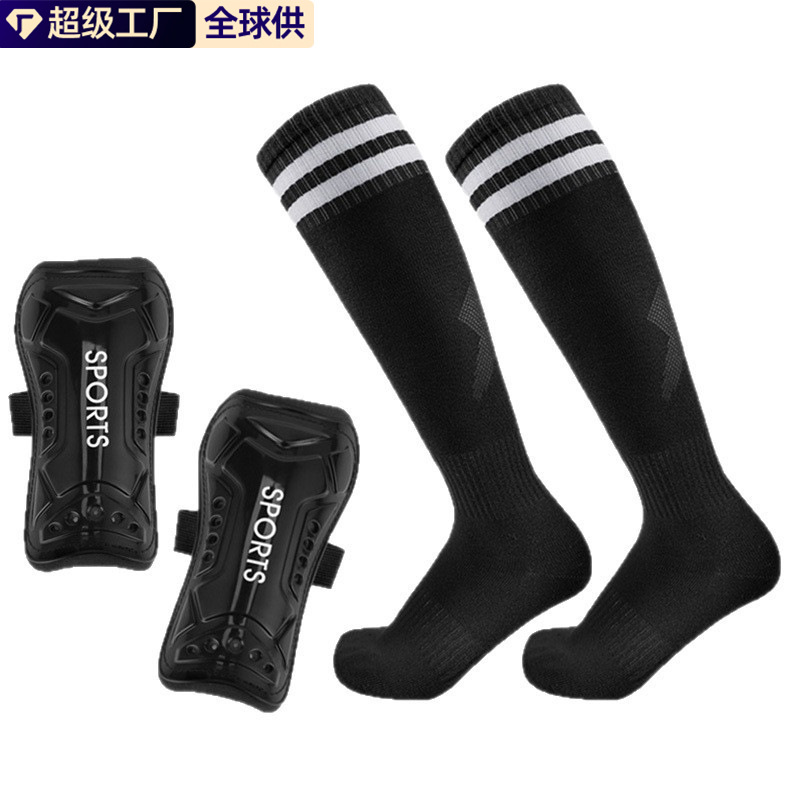 Amazon Football Leggings Strap Soccer Shin Guards Cross-border Foreign Trade Over-the-knee Soccer Socks