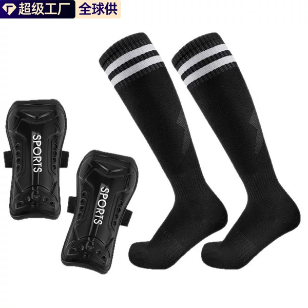 Amazon Football Leggings Strap Soccer Shin Guards Cross-border Foreign Trade Over-the-knee Soccer Socks