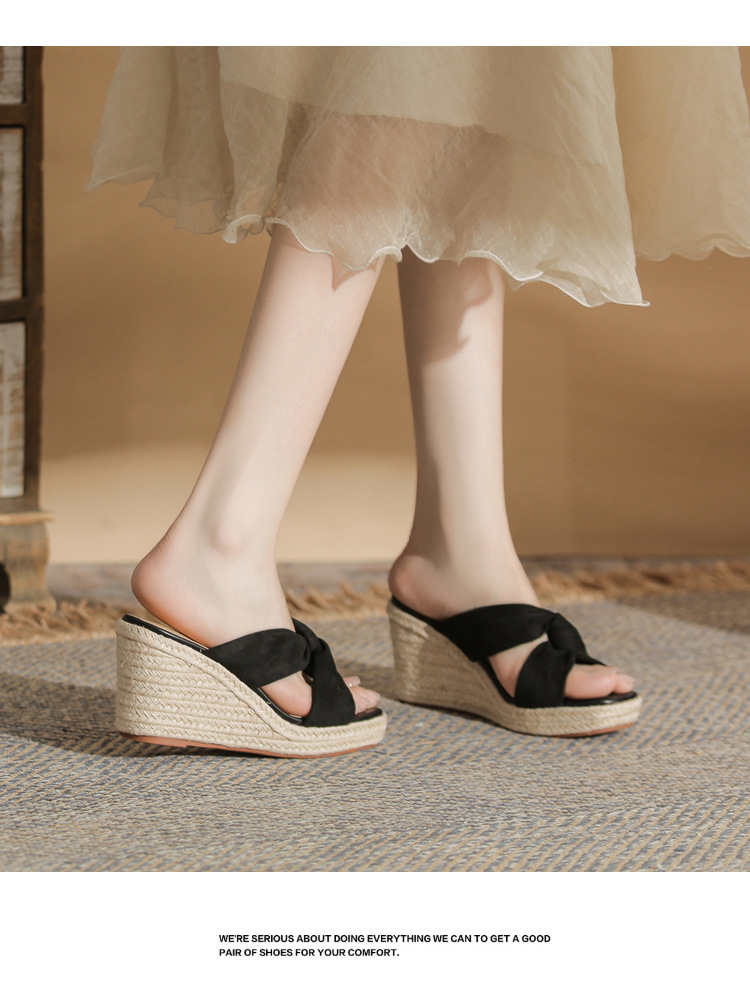 Sandal cao gót nữ hở mũi đế xuồng gót 9 cm — màu đen chi tiết 15