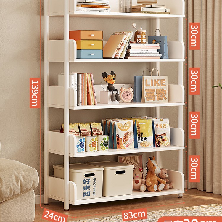 Estante de almacenamiento multicapa estante de almacenamiento de piso simple estante de libros de hierro forjado estante de almacenamiento de sala de estar estante de exhibición estante de biblioteca doméstica