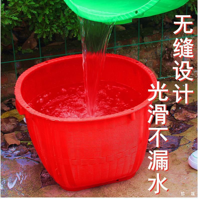 箩筐塑料加厚农用熟胶谷挑担粮食西瓜圆形箩篼大小号结婚喜庆箩筐|undefined