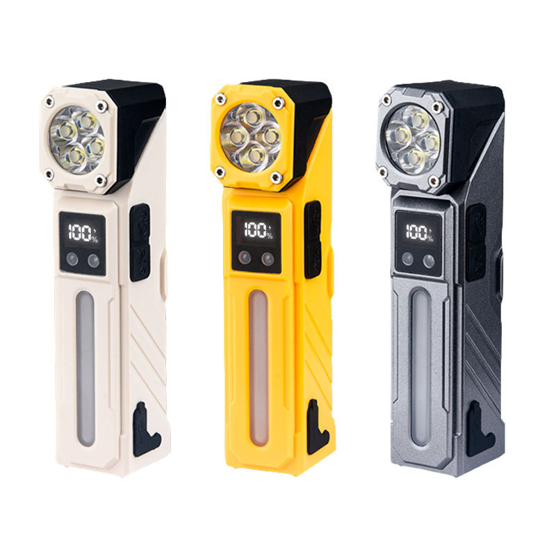 Cross-border New Multifunctional Flashlight With Digital Display Sensor Portable Headlamp USB Rechargeable Cycling_voghion.com