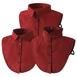 Plaid decorative shirt fake collar all-match shirt fake collar pure cotton