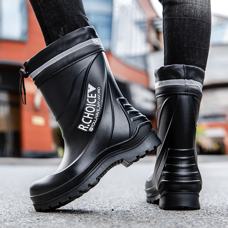 men's non-slip insulated keep warm demi-season high boots