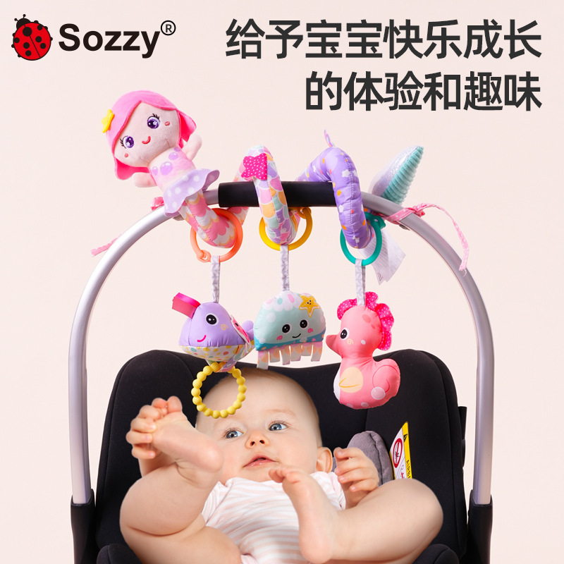 Sozzy Baby Carriage Colgantes Baby Tower Colgantes Campana Cama de sirena alrededor de 0 - 1 años Juguetes de educación temprana