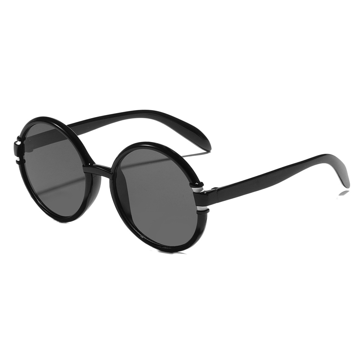 Estilo europeo y americano retro de gran tamaño gafas de sol de marco redondo de las mujeres cara grande que adelgaza las mismas gafas de sol transfronterizas moda calle tiro a prueba de UV