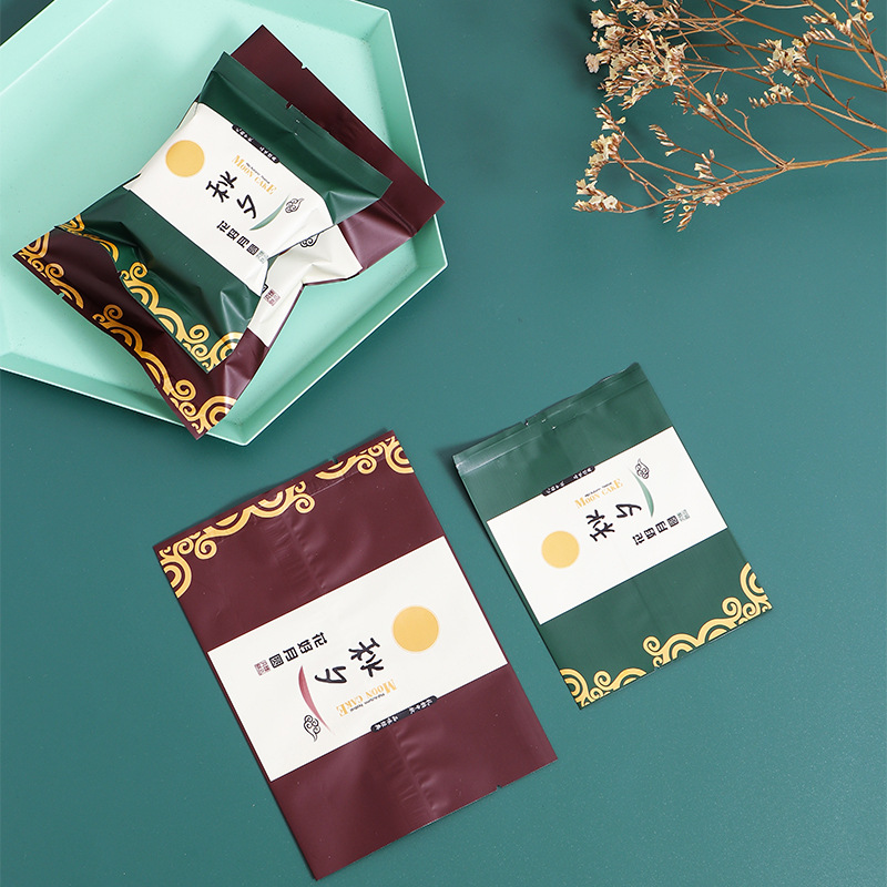 新款加厚铝膜中秋月饼袋冰皮蛋黄酥包装袋磨砂机封袋100只装 现货