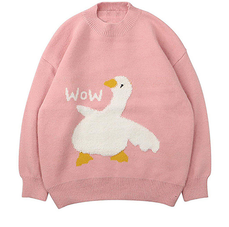 Sweater loose outer wear autumn/winter Korean version top  new autumn outfit pullover knit men's and women's fashion_voghion.com