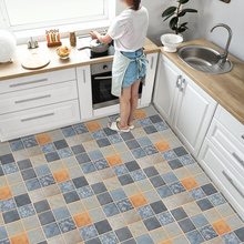 厨房地板贴自粘浴室防水防滑地砖贴纸地面卫生间耐磨瓷砖贴纸语苏