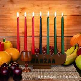 跨境木质烛台家用蜡烛底座节日庆祝装饰烛台氛围感烛台竹木装饰座
