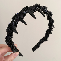 プラチナ思亜パリ王妃のカチューシャの新型の軽くて豪華な髪のカチューシャの気質の小さい香りの風の手作りの数珠の髪の飾り