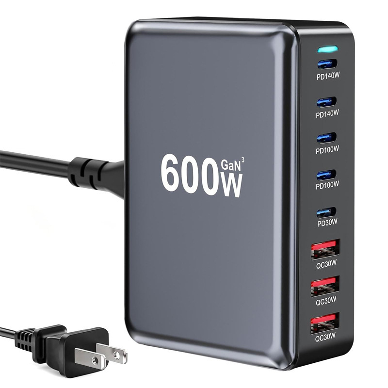 600W窒化ガリウム充电器20V5Aハイパワー携帯电话タブレットノートブックユニバーサルデスクトップ充电スタンド600W|undefined