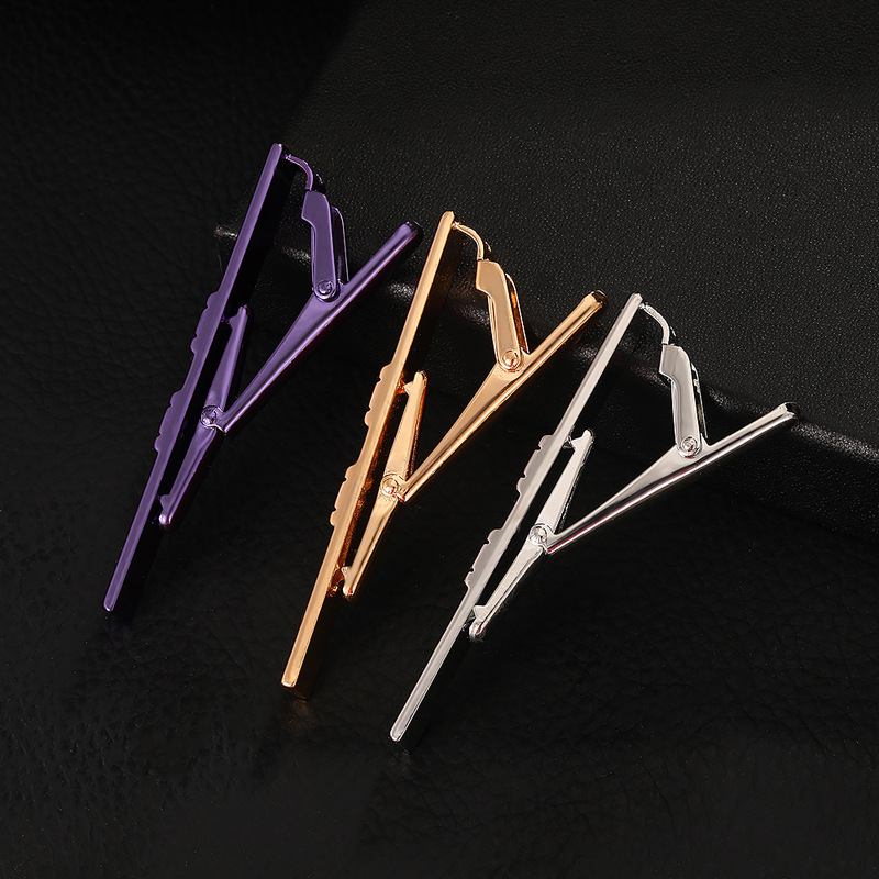 moda nuovo elettroforesi colore metallo rame fermacravatta semplice business fermacravatta accessori camicia decorazione_voghion.com