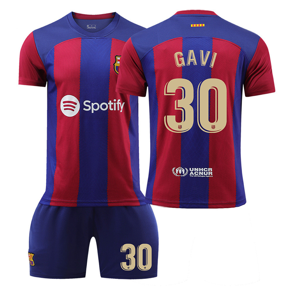 23-24 Barcelona casa uniforme Massey N ° 10 Barcelona Jersey superior N ° 9 Levan N ° 30 Garvey 8 pederi