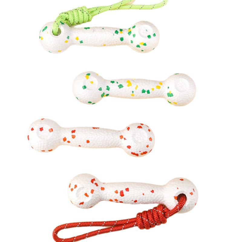 Meianju ポップコーンダンベル犬投げフリスビーおもちゃ軽く噛みつきにくい犬ペットインタラクティブトレーニングおもちゃ|undefined