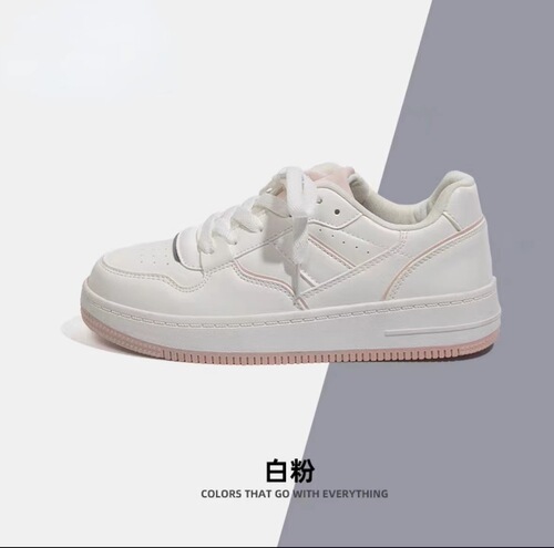 ZHUOYU Women's White Sneakers 2024 New Summer Simple Casual Thick-Heeled Korean Version INS Trendy Sports Platform Shoes