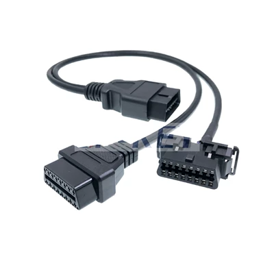 Obd2 Connection Cable Car Computer Diagnostic Data Cable J1962 Cable One-To-Two Y-Type Extension Cable (Avtomobil diaqnostika alətləri) - male-to-female-24v-y-type