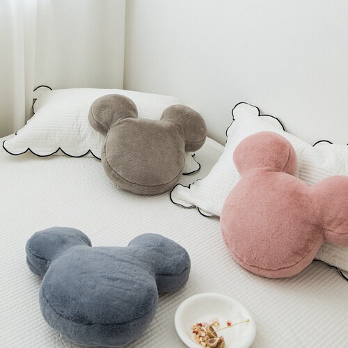 Nordic Rabbit Plush Shaped Pillow Creative Cartoon Cute Sofa Backrest Core Lumbar Backrest Bedside Cushion Soft Bag