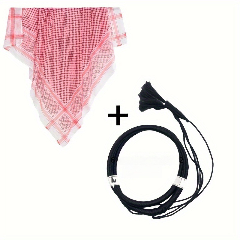 빨간색 + 수염 머리띠