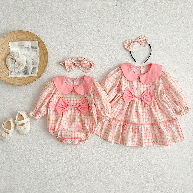Весенний детский overall, боди девочки, длинный рукав, хлопковое платье, тренд сезона