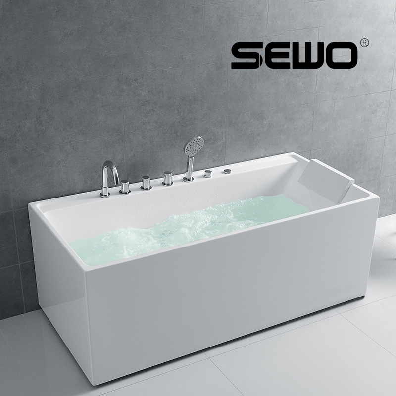 Household Bathtub Small Apartment Acrylic Bathtub Deep-soak Freestanding Seamless Thermostatic Massage Bathtub Bathroom Bathtub Household Bathtub Small Apartment Acrylic Bathtub Deep-soak Freestanding Seamless Thermostatic Massage Bathtub Bathroom Bathtub