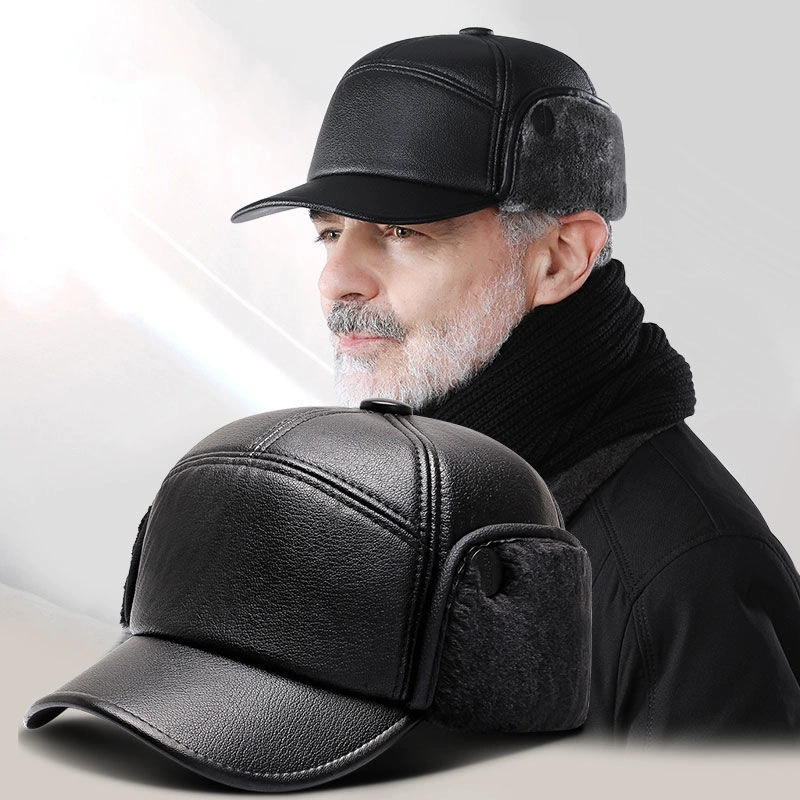 Demi-season keep warm hat, warm windproof cap with hood, for middle age