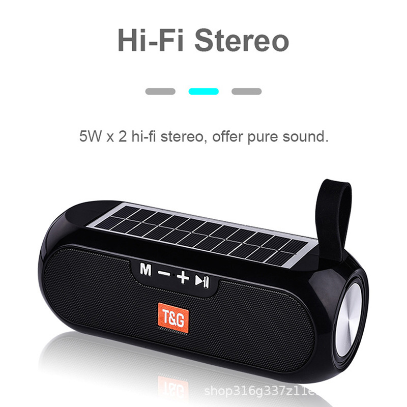 Popular Tg182 Solar Charging Wireless Bluetooth Speaker Outdoor Portable Tws Series Gift Subwoofer