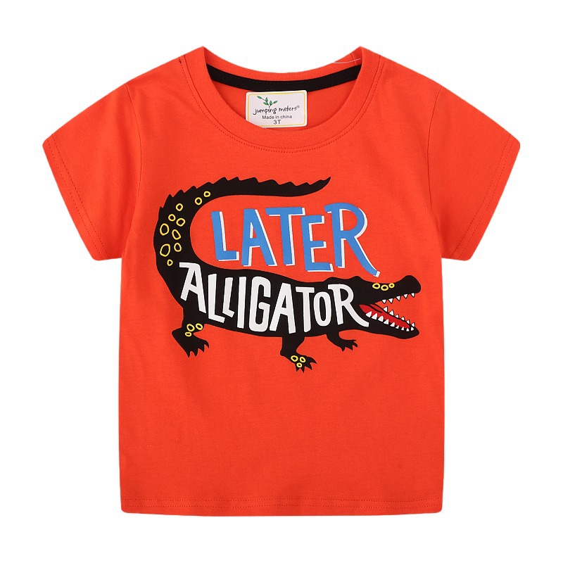 Ropa para niños Niños 25 Verano Nuevos productos Camiseta de manga corta Niños pequeños y medianos Niños Niños Dibujos animados Bebé Camiseta de manga corta europea y americana